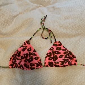 Super cute and trendy cheetah print bikini top